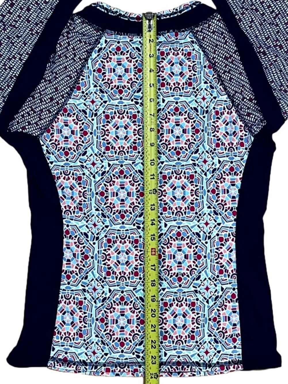 Helen Jon UPF 50+ Rash Guard Swim Shirt Geometric Long Sleeve L - Picture 7 of 10